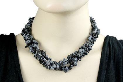 SKU 16411 unique Obsidian necklaces Jewelry