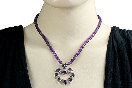 SKU 16418 unique Amethyst necklaces Jewelry