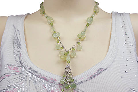 SKU 9288 unique Prehnite necklaces Jewelry