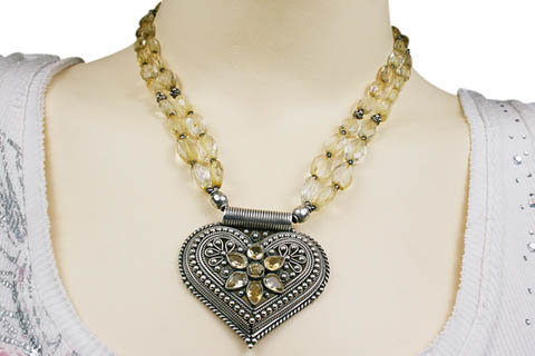 SKU 9504 unique Lemon Quartz necklaces Jewelry
