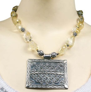 SKU 9510 unique Lemon Quartz necklaces Jewelry