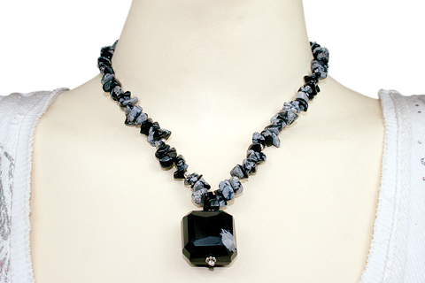 SKU 9592 unique Obsidian necklaces Jewelry