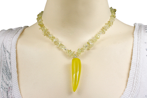 SKU 9595 unique Lemon Quartz necklaces Jewelry