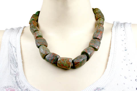 SKU 9669 unique Unakite necklaces Jewelry