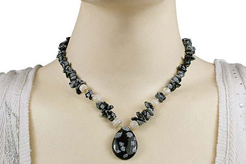 SKU 9819 unique Obsidian necklaces Jewelry
