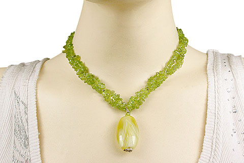 SKU 9821 unique Peridot necklaces Jewelry