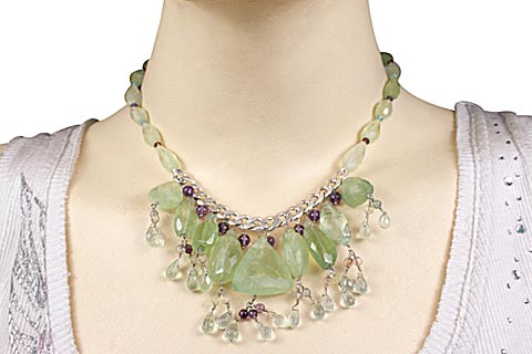 SKU 9849 unique Prehnite necklaces Jewelry