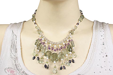 SKU 9850 unique Multi-stone necklaces Jewelry