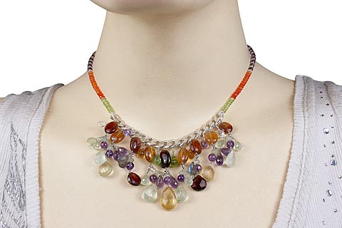 SKU 9853 unique Multi-stone necklaces Jewelry