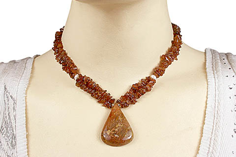 SKU 9857 unique Hessonite necklaces Jewelry