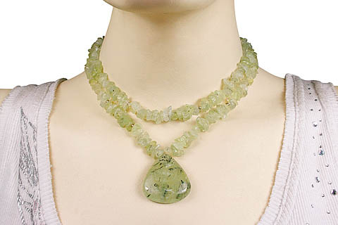 SKU 9859 unique Prehnite necklaces Jewelry