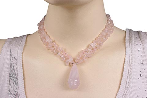 SKU 9870 unique Rose quartz necklaces Jewelry