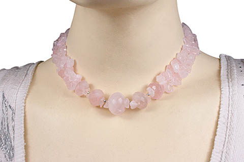 SKU 9873 unique Rose quartz necklaces Jewelry