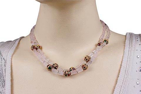 SKU 9883 unique Rose quartz necklaces Jewelry