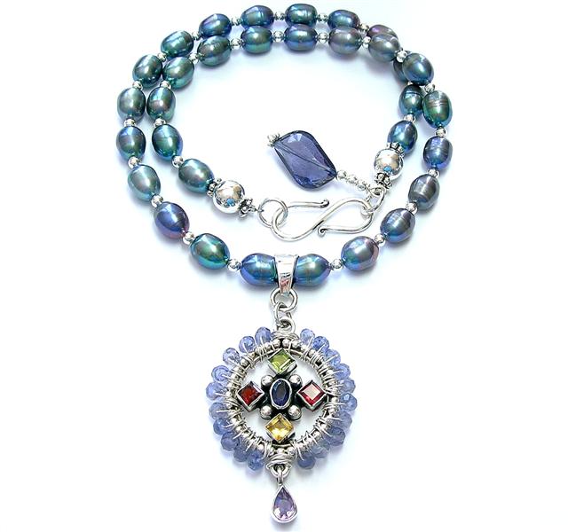 SKU 9904 unique Iolite necklaces Jewelry