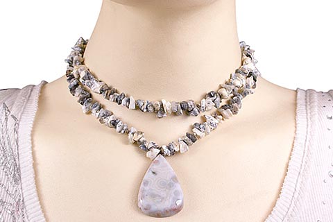SKU 9966 unique Dendrite opal necklaces Jewelry
