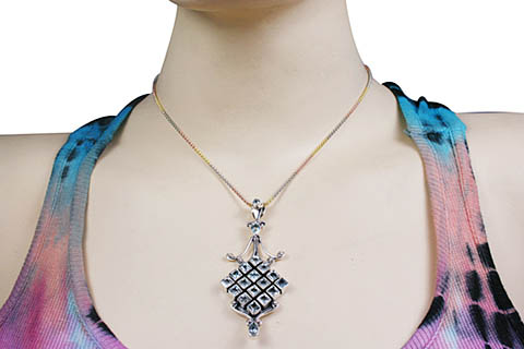 SKU 10637 unique Blue Topaz pendants Jewelry
