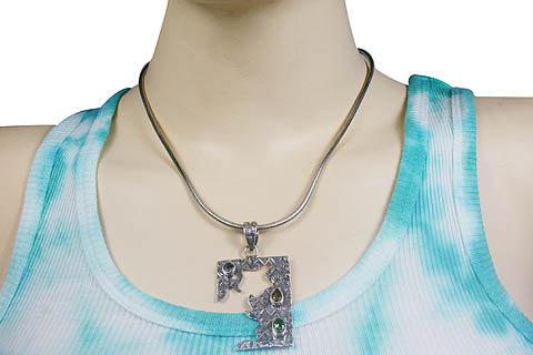 SKU 10691 unique Multi-stone pendants Jewelry