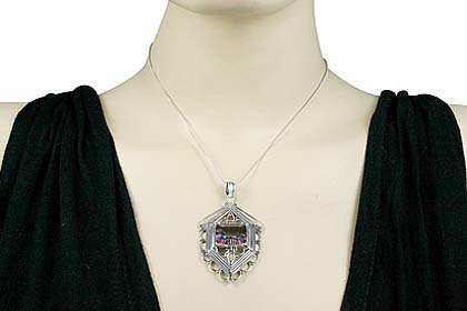 SKU 10826 unique mystic quartz pendants Jewelry