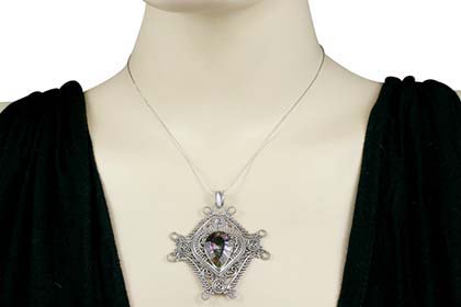 SKU 10827 unique mystic quartz pendants Jewelry