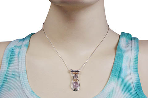 SKU 10890 unique Rose quartz pendants Jewelry