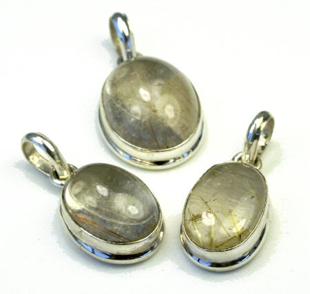 SKU 11008 unique Rutilated Quartz pendants Jewelry