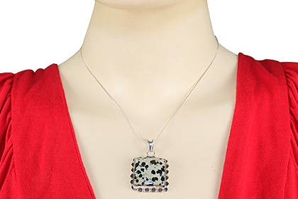 SKU 12004 unique Dalmatian Jasper pendants Jewelry