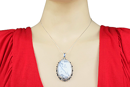 SKU 12070 unique Dendrite opal pendants Jewelry