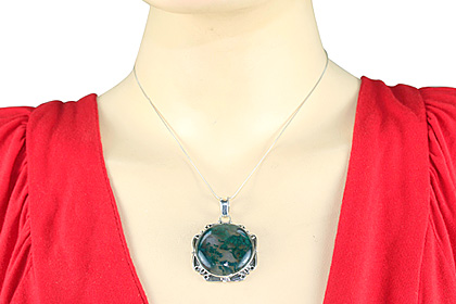 SKU 12083 unique Moss agate pendants Jewelry