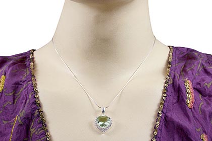 SKU 12159 unique Green Amethyst pendants Jewelry