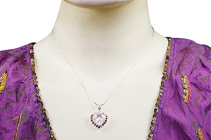 SKU 12160 unique Rose quartz pendants Jewelry
