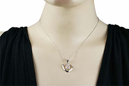 SKU 12424 unique Rose quartz pendants Jewelry