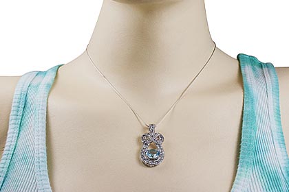 SKU 12570 unique Blue topaz pendants Jewelry
