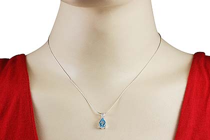 SKU 12784 unique Blue topaz pendants Jewelry