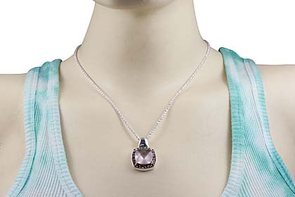 SKU 12956 unique Rose quartz pendants Jewelry