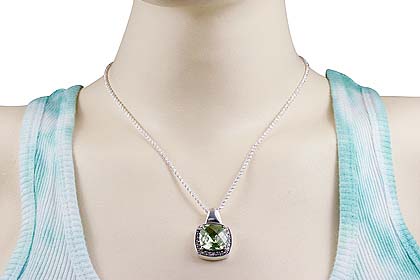 SKU 12958 unique Green Amethyst pendants Jewelry