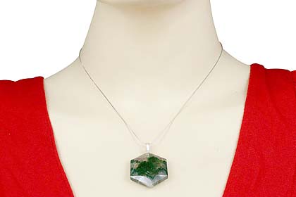 SKU 13195 unique Moss agate pendants Jewelry