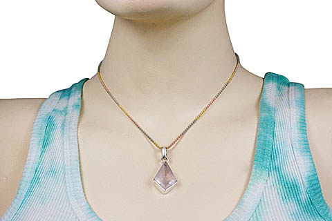 SKU 13538 unique Rose quartz pendants Jewelry