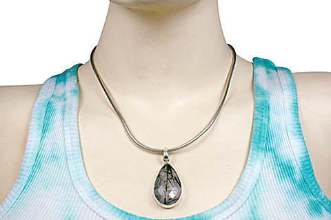 SKU 13542 unique Rutilated Quartz pendants Jewelry