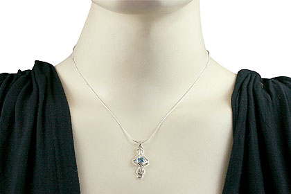 SKU 14683 unique Blue topaz pendants Jewelry