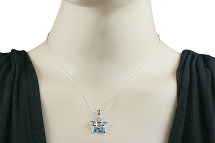 SKU 14724 unique Blue topaz pendants Jewelry