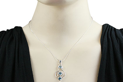SKU 14756 unique Blue topaz pendants Jewelry