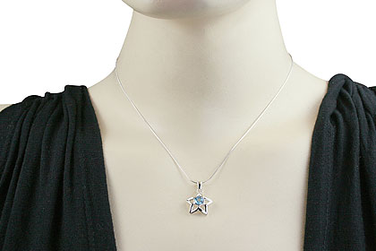 SKU 14762 unique Blue topaz pendants Jewelry