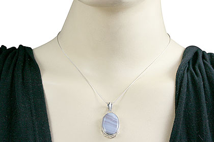 SKU 15513 unique Blue Lace Agate pendants Jewelry