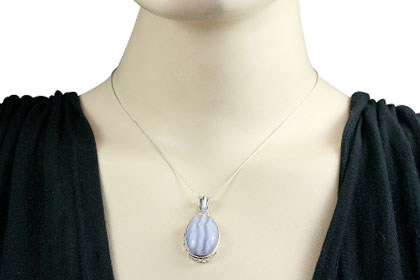 SKU 15515 unique Blue Lace Agate pendants Jewelry