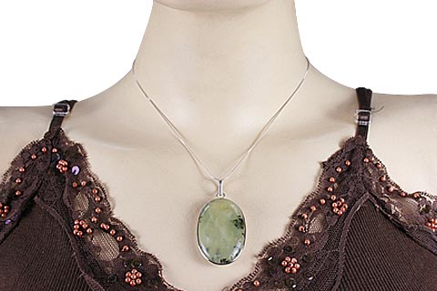 SKU 9355 unique Prehnite pendants Jewelry