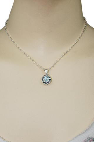 SKU 9414 unique Blue Topaz pendants Jewelry