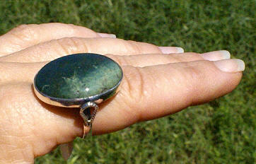 SKU 11032 unique Moss Agate rings Jewelry