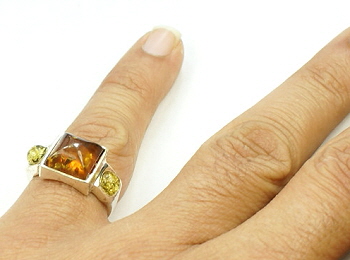 SKU 12871 unique Amber rings Jewelry