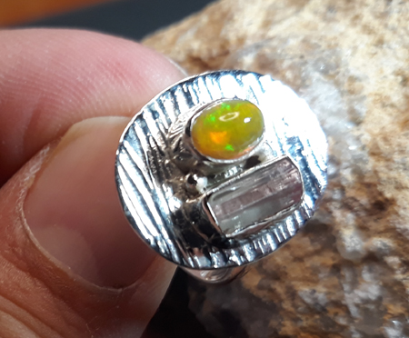SKU 22150 unique Opal rings Jewelry